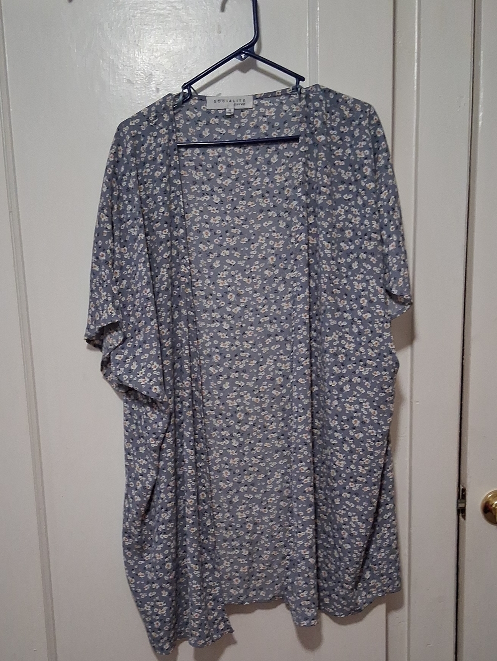 Socialite Light Blue Floral Duster